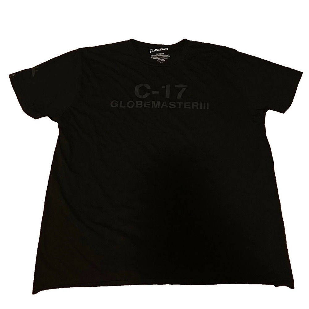 Boeing C-17 Globemaster III T Shirt Mens Medium Black Aviation Graphic Tee